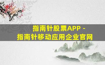 指南针股票APP - 指南针移动应用企业官网